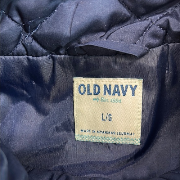 Old Navy Blue Puffer Jacket with Quilted Design - Picture 2 of 3